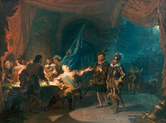 Kustaa II Adolf käy sotaneuvotteluja Würtzburgissa